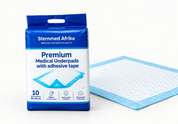 Sternmed Premium Medical Underpads packet of 10 pads with adhesive tape